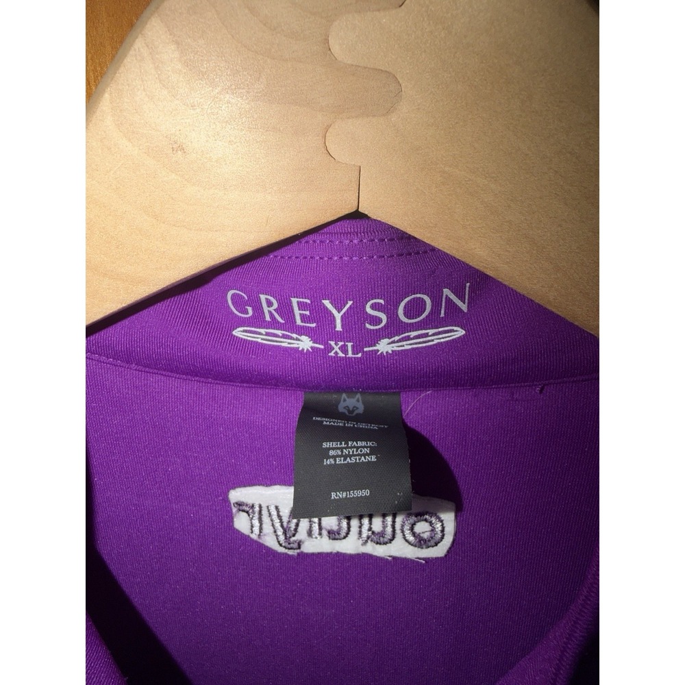 Greyson Women's XL Purple Performance Zip Shirt Athletic Stretch Golf Tennis Run - Picture 6 of 10